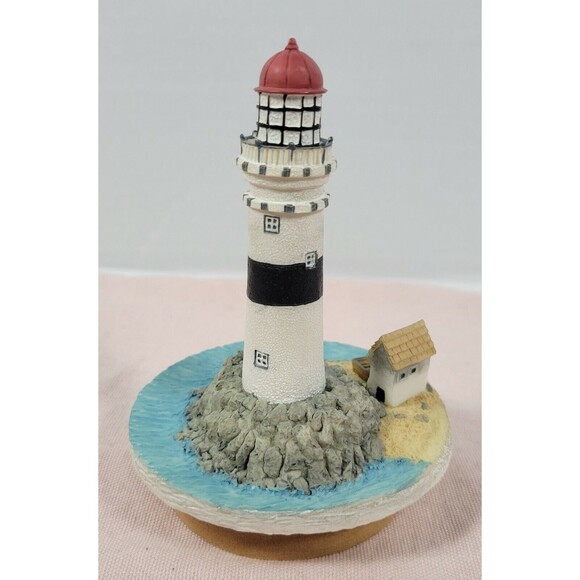 Our America Candle Topper Jar Lid Cover Resin Topper Lighthouse - Picture 4 of 8